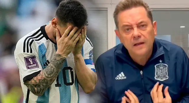 Lionel Messi fue duramente criticado por Tomás Roncero. Foto: Ebrahim Noroozi / The Associated Press / Diario AS / Composición Líbero Lionel Messi fue duramente criticado por Tomás Roncero. Foto: Ebrahim Noroozi / The Associated Press / Diario AS / Composición Líbero