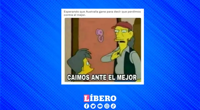 La reacción de alguna peruanos tras el primer gol de Australia.