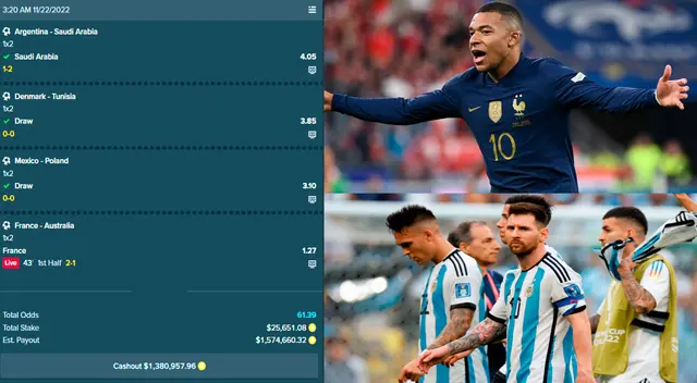 El hincha se ha vuelto millonario tras apostar en los partido de Qatar 2022.
