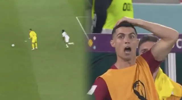 Qatar 2022: Cristiano Ronaldo casi se desmaya tras blooper del portero de Portugal. Qatar 2022: Cristiano Ronaldo casi se desmaya tras blooper del portero de Portugal.