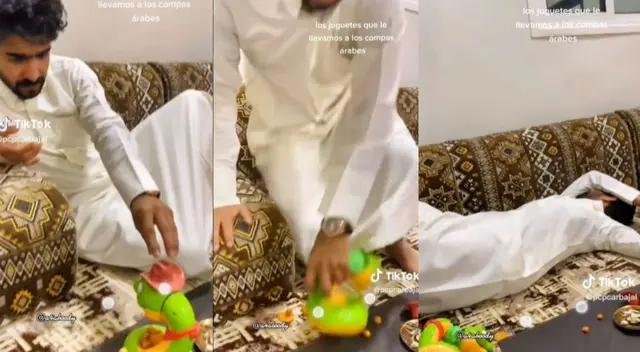 Un ciudadano de Qatar tuvo una curiosa reacción con un juguete.