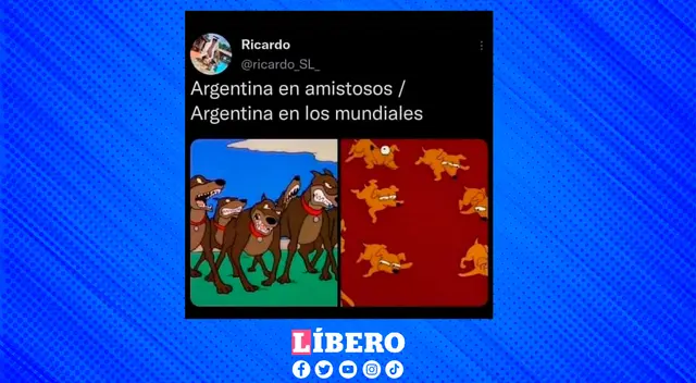 Usuarios critican el desempeño de la Selección Argentina en el Mundial 2022.