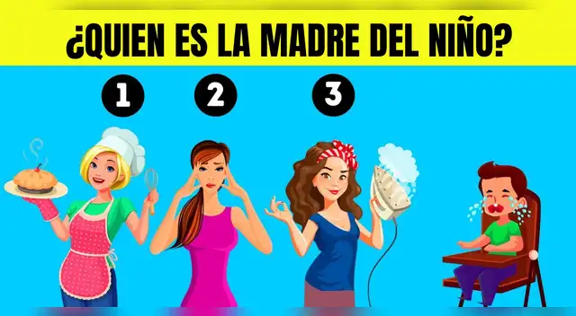 Acertijo Visual EXTREMO: Descubre quién es la verdadera madre del niño y conságrate como un GENIO