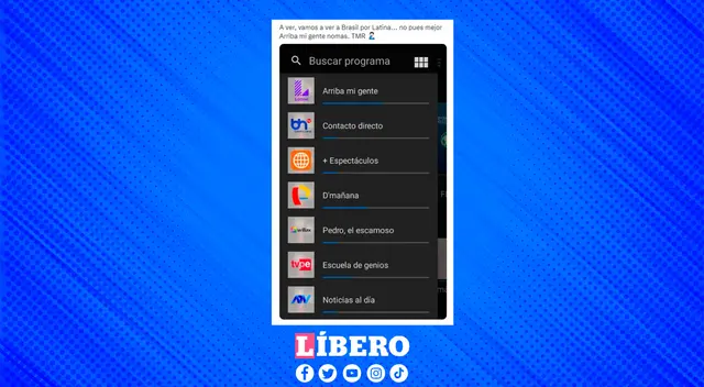 Un hincha tuvo esperanzas de ver a Brasil en Latina y quedó el 'shock al ver la programación. Un hincha tuvo esperanzas de ver a Brasil en Latina y quedó el 'shock al ver la programación.