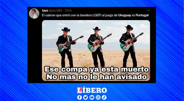 Sobre el hincha con la bandera LGTBI+ en plena cancha Sobre el hincha con la bandera LGTBI+ en plena cancha