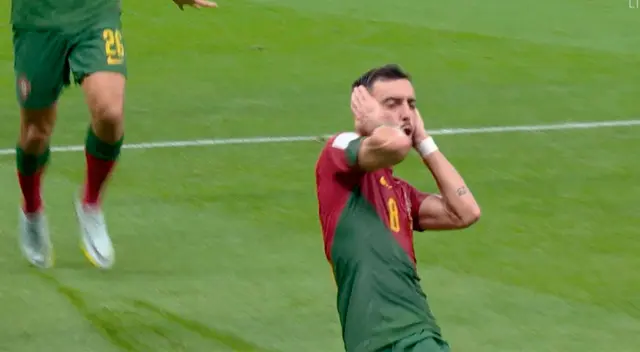 Bruno Fernandes puso el 2-0 de Portugal Bruno Fernandes puso el 2-0 de Portugal
