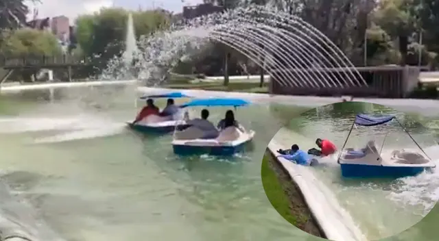 Pareja disfruta de su 'primera cita' en bote y terminan 'inundándose' como el Titanic