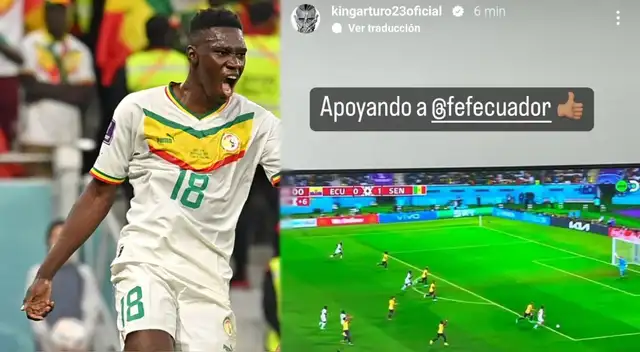 Arturo Vidal mostró su apoyo a Ecuador en el partido de Qatar 2022. Arturo Vidal mostró su apoyo a Ecuador en el partido de Qatar 2022.