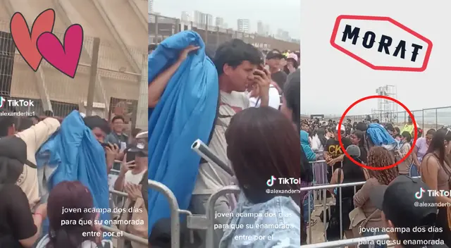 Joven acampó dos días en los exteriores de Arena 1 para que enamorada sea la primer en ingresar al concierto. Joven acampó dos días en los exteriores de Arena 1 para que enamorada sea la primer en ingresar al concierto.