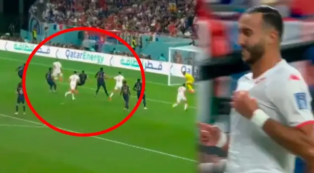 Gol de Túnez que fue anulado por offside
