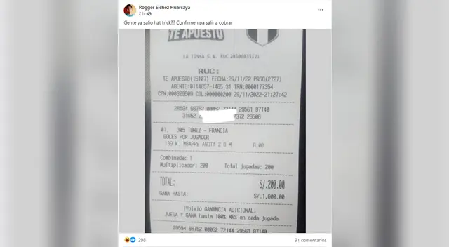 Lo perdió todo por confiar en victoria de Francia.