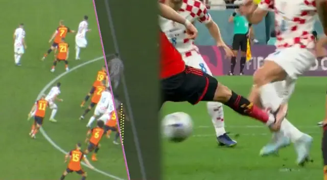 VAR anuló penal de Croacia por posición adelantada VAR anuló penal de Croacia por posición adelantada