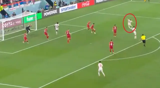 Shaqiri puso el 1-0 de Suiza contra Serbia