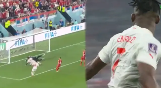 Breel Embolo coloca el 2-2 de Suiza ante Serbia