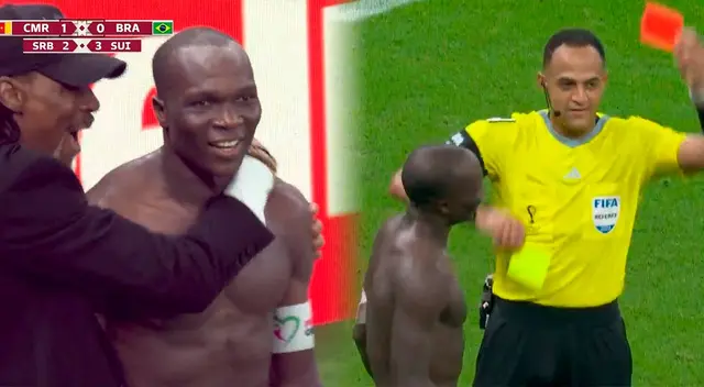 Aboubakar convirtió el 1-0 de Camerún sobre Brasil