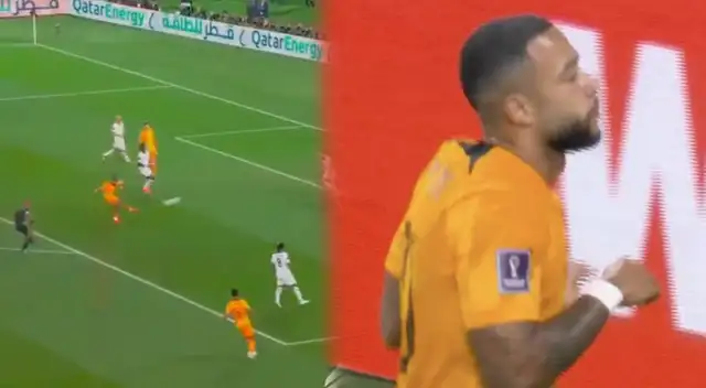 Gol de Memphis Depay para el 1-0 de Países Bajos sobre Estados Unidos