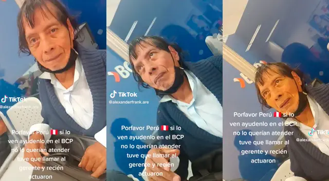 Joven indica que banco no quiso atender al cantante peruano. Joven indica que banco no quiso atender al cantante peruano.