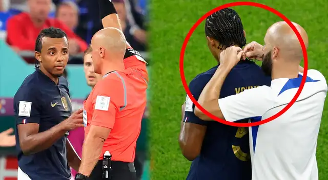 Koundé usó cadena de oro durante el Francia vs Polonia