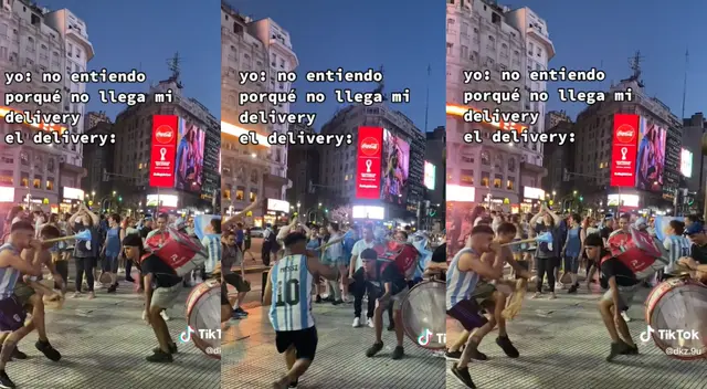 Usuarios bromearon sobre la demora de sus pedidos tras ver a joven repartidor festejar eufórico con su mochila de delivery.