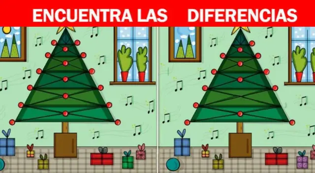 Ubica las 8 diferencias en este desafío viral de navidad Ubica las 8 diferencias en este desafío viral de navidad