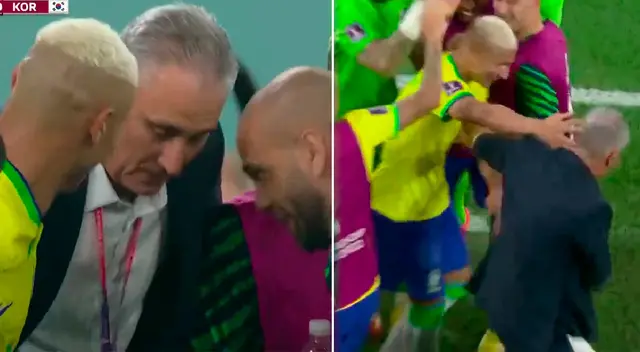 Tite bailó con los jugadores de Brasil tras gol de Richarlison