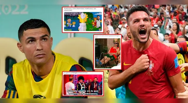 Portugal goleó a Suiza, Cristiano Ronaldo no anotó goles y fue suplente.