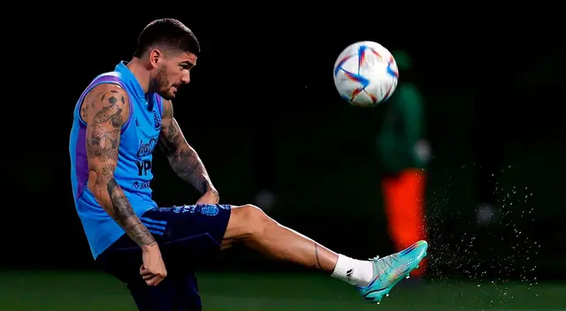 Rodrigo de Paul entrenó de manera diferenciada