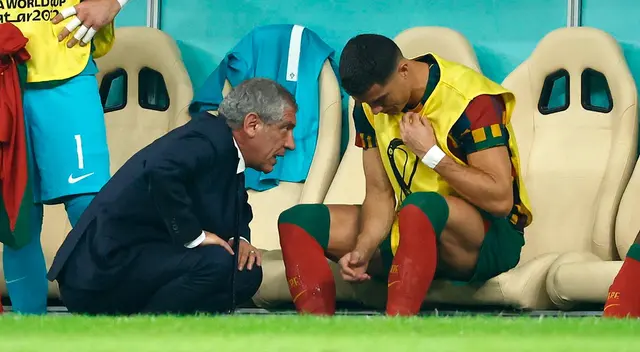 Cristiano Ronaldo fue suplente en el Portugal vs Suiza por el Mundial Qatar 2022