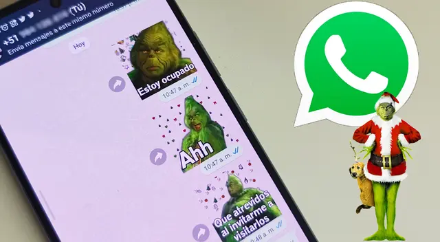 Así podrás tener al Grinch en tus stickers de WhatsApp