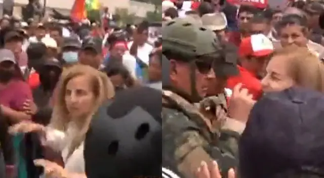 Josefina Towsend es agredida en medio de la calle por manifestantes