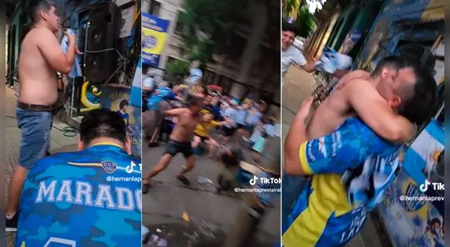 Lautaro convierte el último penal para Argentina y el barrio de 'La Boca' explotó de alegría Lautaro convierte el último penal para Argentina y el barrio de 'La Boca' explotó de alegría