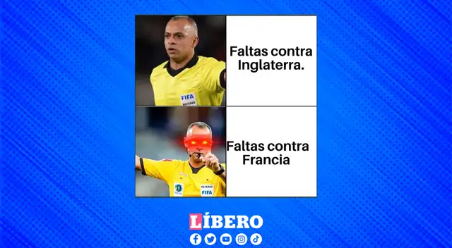 Hinchas se quejaron por el arbitraje del partido entre Francia vs. Inglaterra.
