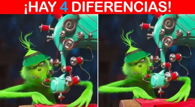 Halla en el 'Grinch' las 4 diferencias: Tendrá menos de 5 segundos para lograr el objetivo