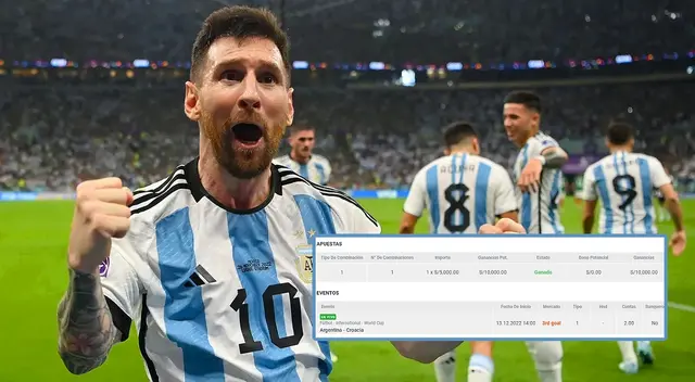 Apuesta a favor de Argentina como Nostradamus y termina ganando miles de soles