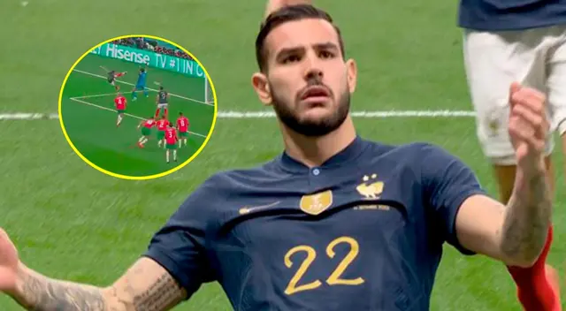 Theo Hernández convirtió el 1-0 de Francia sobre Marruecos