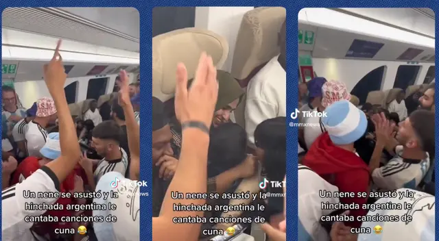 Grupo de fanáticos argentinos enternecieron entonando populares canciones de cuna como "Arroró mi niño" y "Manuelita".