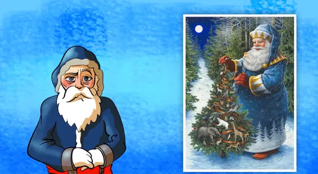El Santa Claus azul es menos popular, pero fue la versión intermedia entre el personaje rojo y el anciano sin cabello. | Fuente: Sorprendente. El Santa Claus azul es menos popular, pero fue la versión intermedia entre el personaje rojo y el anciano sin cabello. | Fuente: Sorprendente.