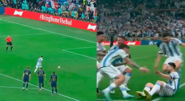 Lionel Messi marcó el primer tanto de la final del Mundial Qatar 2022.