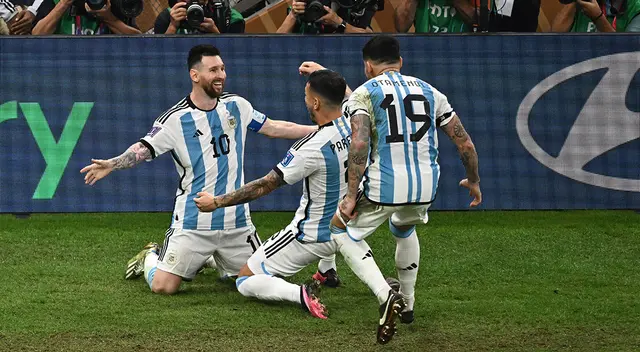 Lionel Messi marcó el 3-2 para Argentina sobre Francia