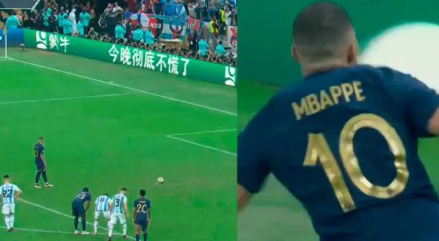 Kylian Mbappé marcó de penal  y colocó el 3-3 para Francia.