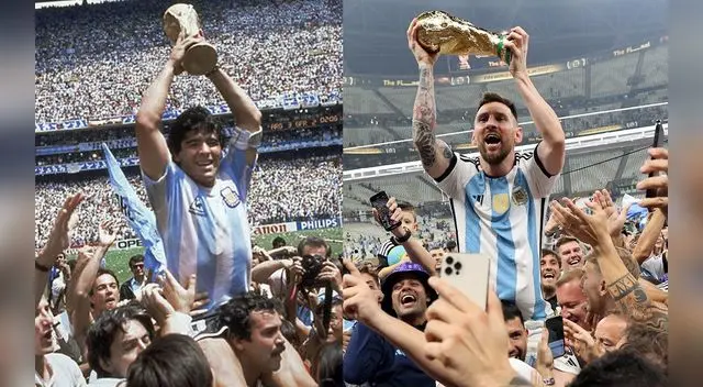 Maradona y Messi ganaron la copa del mundo.