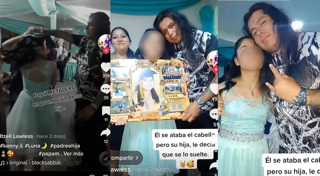Un papá metalero fue la atracción en la fiesta de promoción de su hija. Un papá metalero fue la atracción en la fiesta de promoción de su hija.