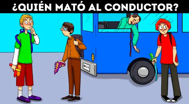 Revisa cada detalle y lograrás descubrir al asesino del conductor. ¿Ya lo viste?