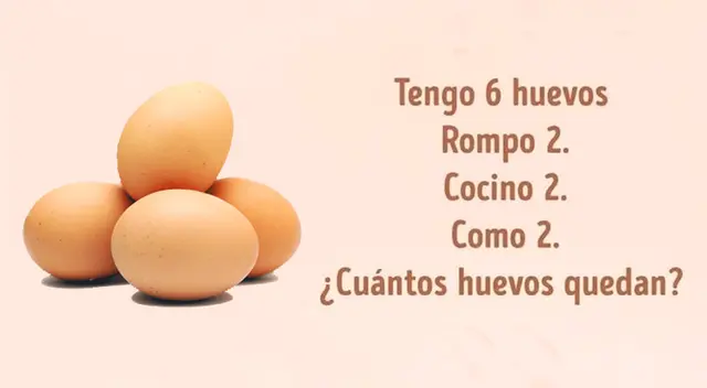 Acertijo para PENSAR: Solo el 2% resolvió este problemas con huevos Acertijo para PENSAR: Solo el 2% resolvió este problemas con huevos