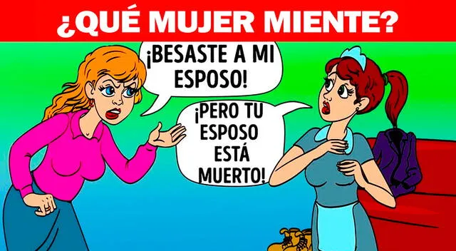 Descubre qué mujer está mintiendo en este acertijo solo para verdaderos genios.