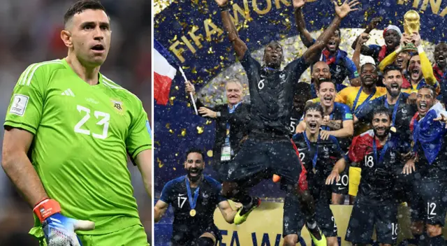 Campeón del mundo con Francia atacó al 'Dibu' sin pelos en la lengua Campeón del mundo con Francia atacó al 'Dibu' sin pelos en la lengua
