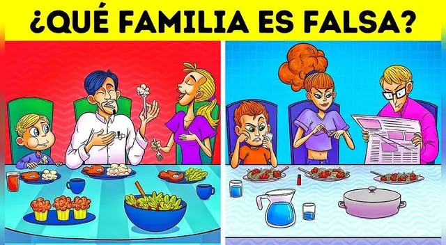 ¿Qué familia es falsa? Acertijo visual