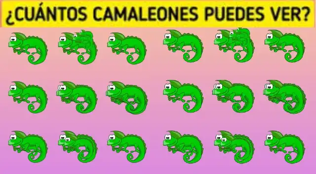 Encuentra el número exacto de camaleones en la imagen viral del reto EXTREMO Encuentra el número exacto de camaleones en la imagen viral del reto EXTREMO