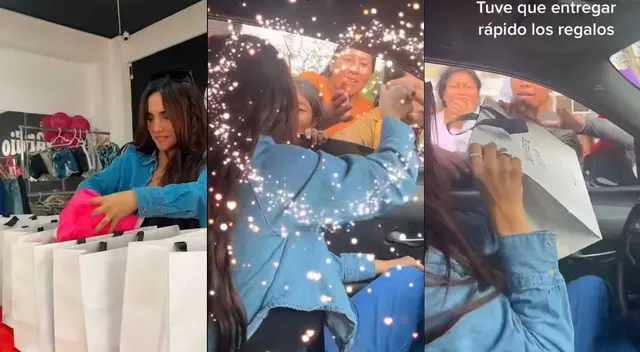 Rosángela Espinoza lleva regalos de navidad y se gana aplausos en TikTok