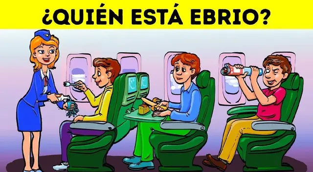 Encuentra al hombre ebrio en el avión y triunfa en menos de 5 segundos Encuentra al hombre ebrio en el avión y triunfa en menos de 5 segundos